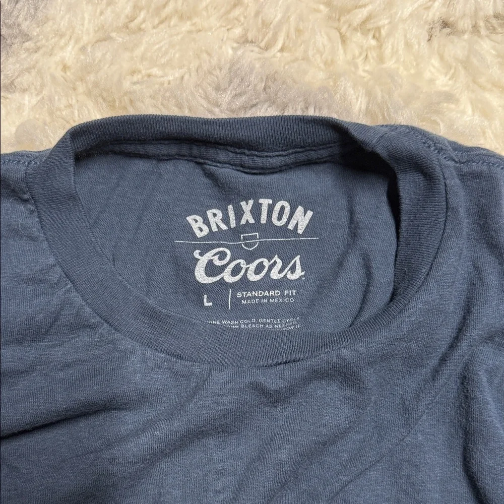 Brixton Coors Graphic Tee in Navy and Gold - Picture 3 of 4